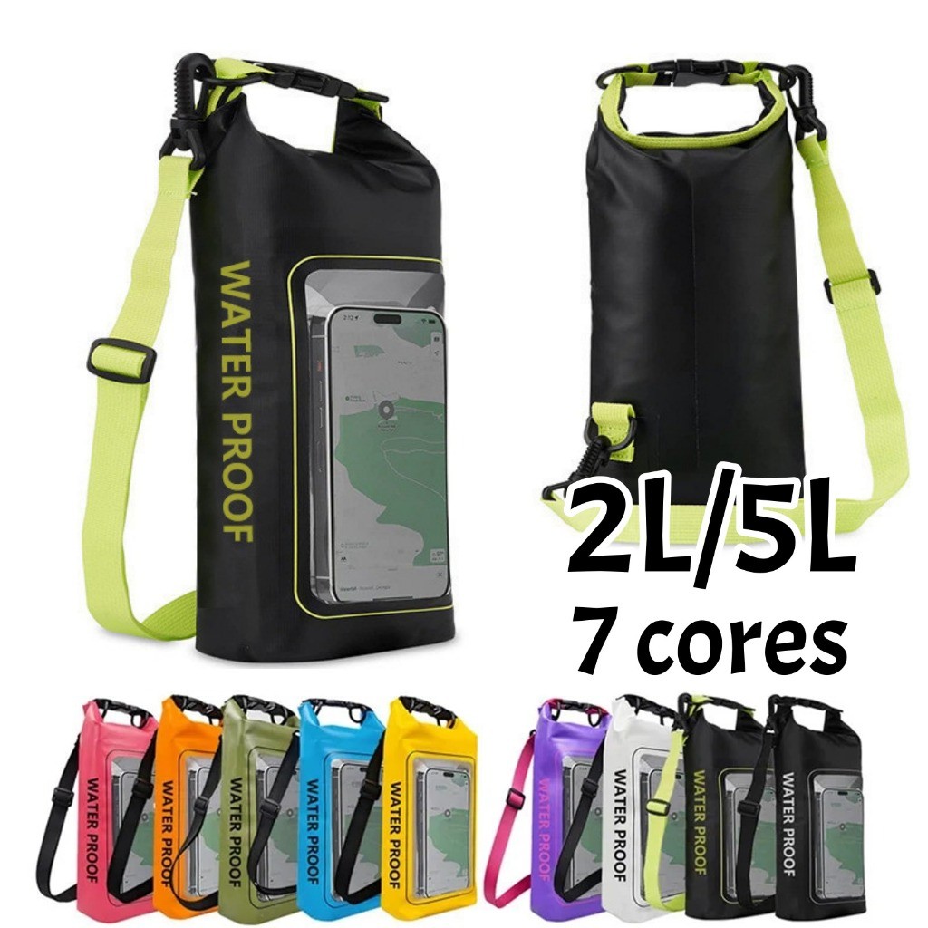 Bolsa estanque IP68 de 2L/5L - ​​Bolsa impermeável com fecho de enrolar para piscina, ideal para caiaque