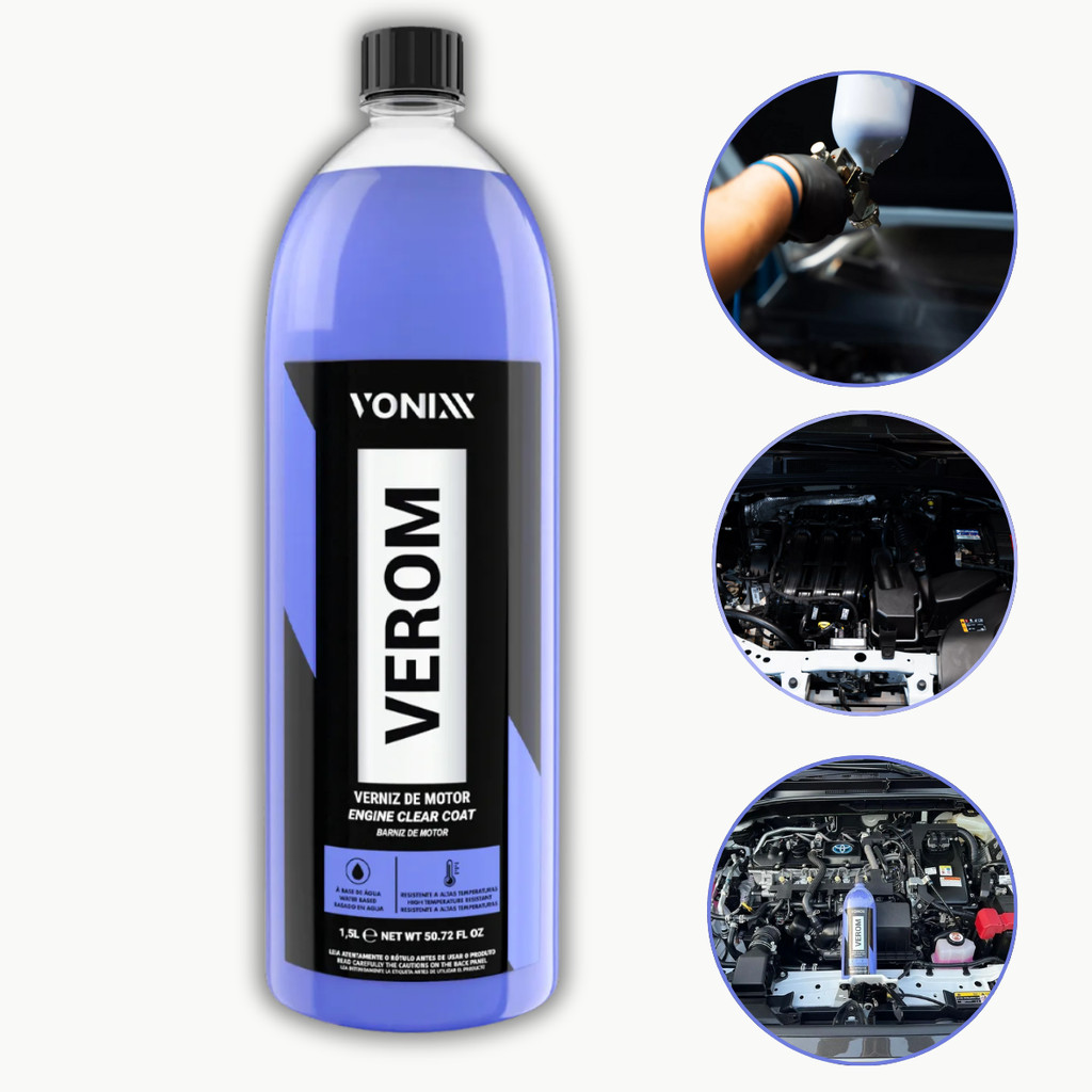 Verniz De Motor Verom Vonixx Brilho Proteção Base Água 1,5l