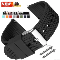 Pulseira De Silicone À Prova D'água , 18mm , 20mm , 22mm , 24mm , Liberação Rápida , Smartwatch Relógio Inteligente , Mu