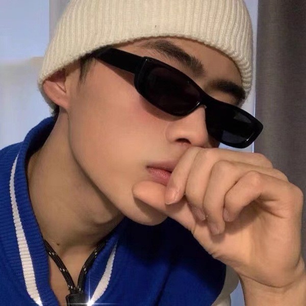 oculos de sol masculino Pequeno quadrado influenciador mesmo estilo óculos de sol masculinos atacado óculos de sol Anti-