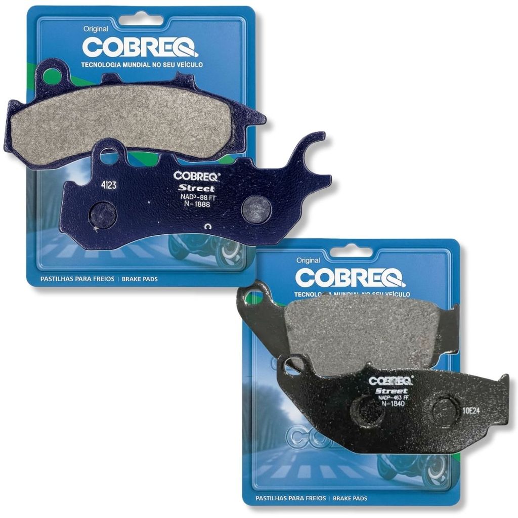 Kit Pastilhas de Freio Nxr 160 Bros Combi Brake 2018 A 2026 Cobreq