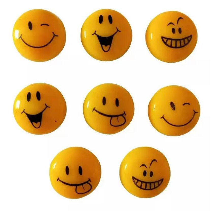 Kit Com 10 Ímãs Emoji Para Geladeira E Painel Magnético Ímãs De Geladeira