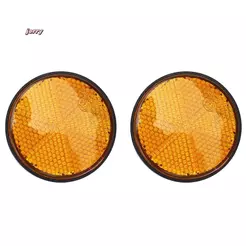 2pcs 2 " Refletor Laranja Redondo Universal Para Motocicleta ATV Dirt Bike
