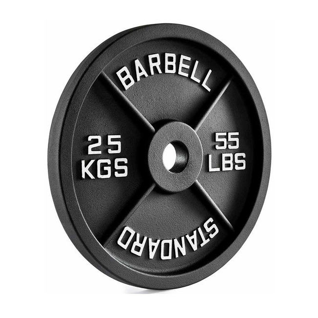 Anilha Olimpica Ferro Old School Peso em Kg e Libras 25 kg
