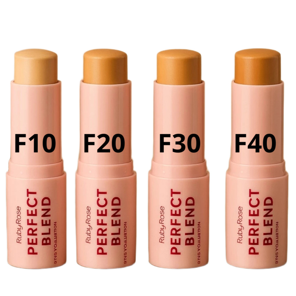 Ruby Rose- Base Stick PERFECT BLEND - ESCOLHA SUA COR- 6,68g- Cores F10,F20,F30,F40