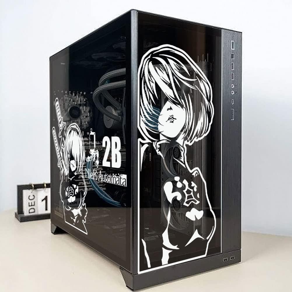 Adesivos de decoração para PC  gamer, Nier 2B anime para PcSkin, adesivo vazado à prova d'água fácil aplicação