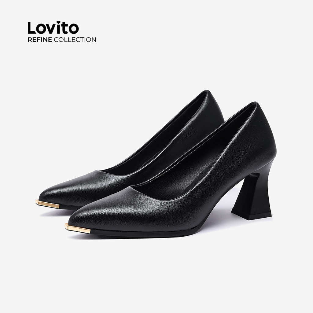 (Lovito Refine) Saltos Minimalistas Elegantes para mulheres LR24E068