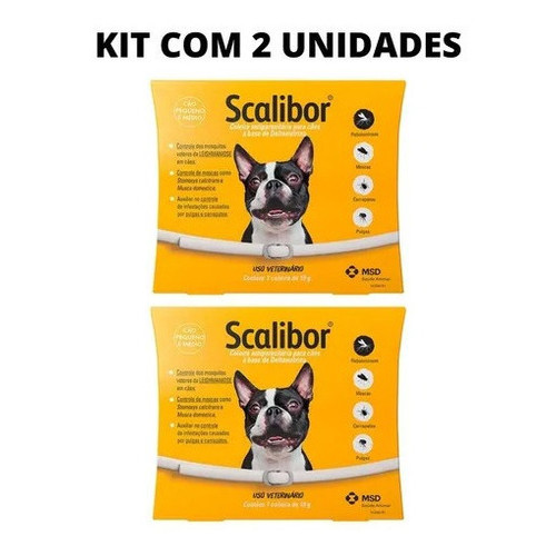 Kit Scalibor Coleira Antiparasitas Para Cães 48cm 2Un - MSD em Oferta na Shopee