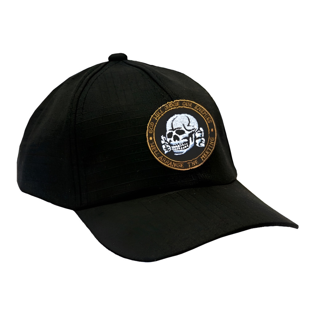 Boné Militar Rip Stop Com Patch Aplicado Judge Our Enemies Preto Ajuste De Tamanho