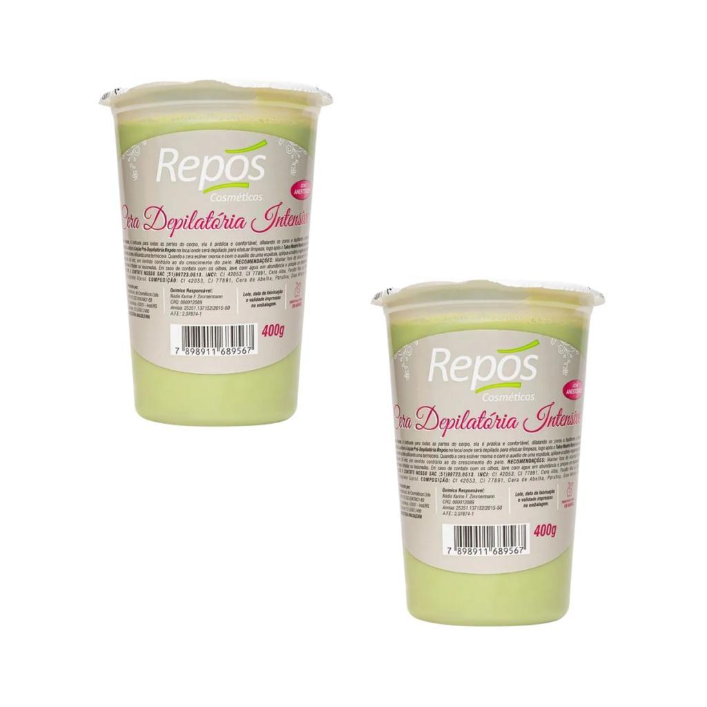 Kit Repos 2 Ceras Em Pote Intense 400g