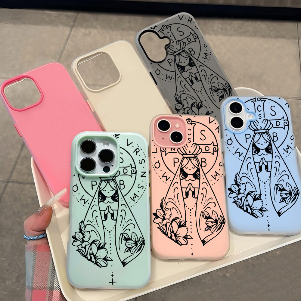 Capa Para Samsung A17 A07 A26 A06 A16 A35 A54 A05S A05 A15 A14 A13 A52 A04S A03S A04E A03 Linha Santo Imagem Geléia Caso