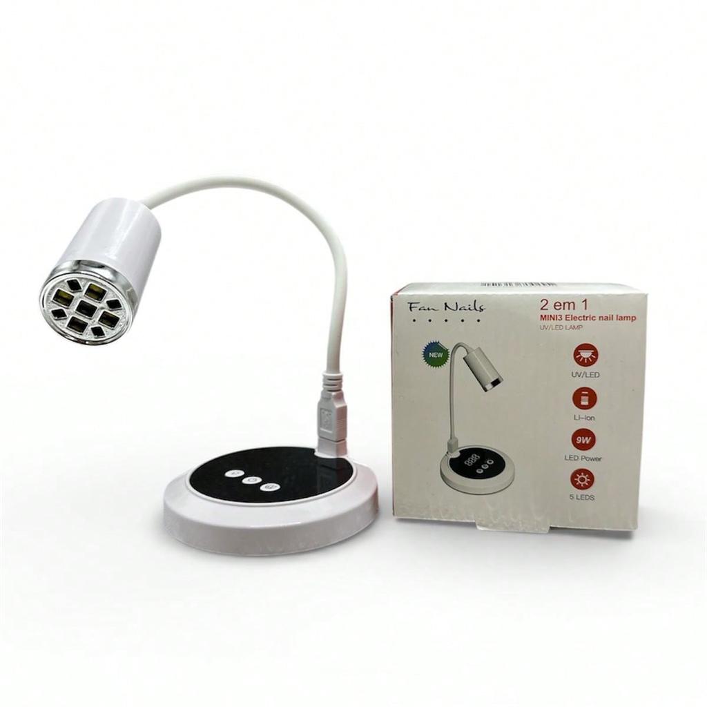 Luminária 2 em 1 UV Led com Temporizador para unhas 9W Fan Nails