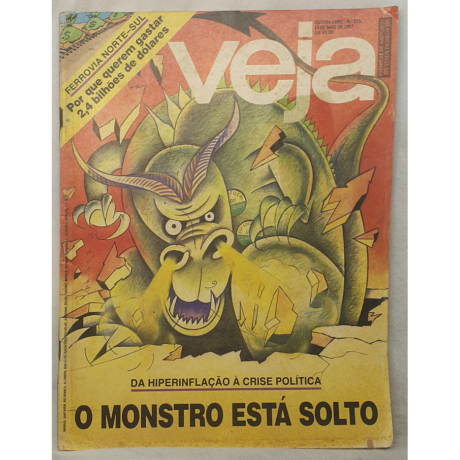 Revista Veja 975 - O Monstro Está Solto - Da Hiperinflação à Crise Política