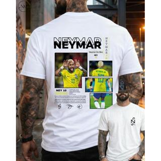Camiseta Premium Masculina Minimalista 100% Algodão Copa Brasil Neymar JR Streetwear Ney em Oferta na Shopee