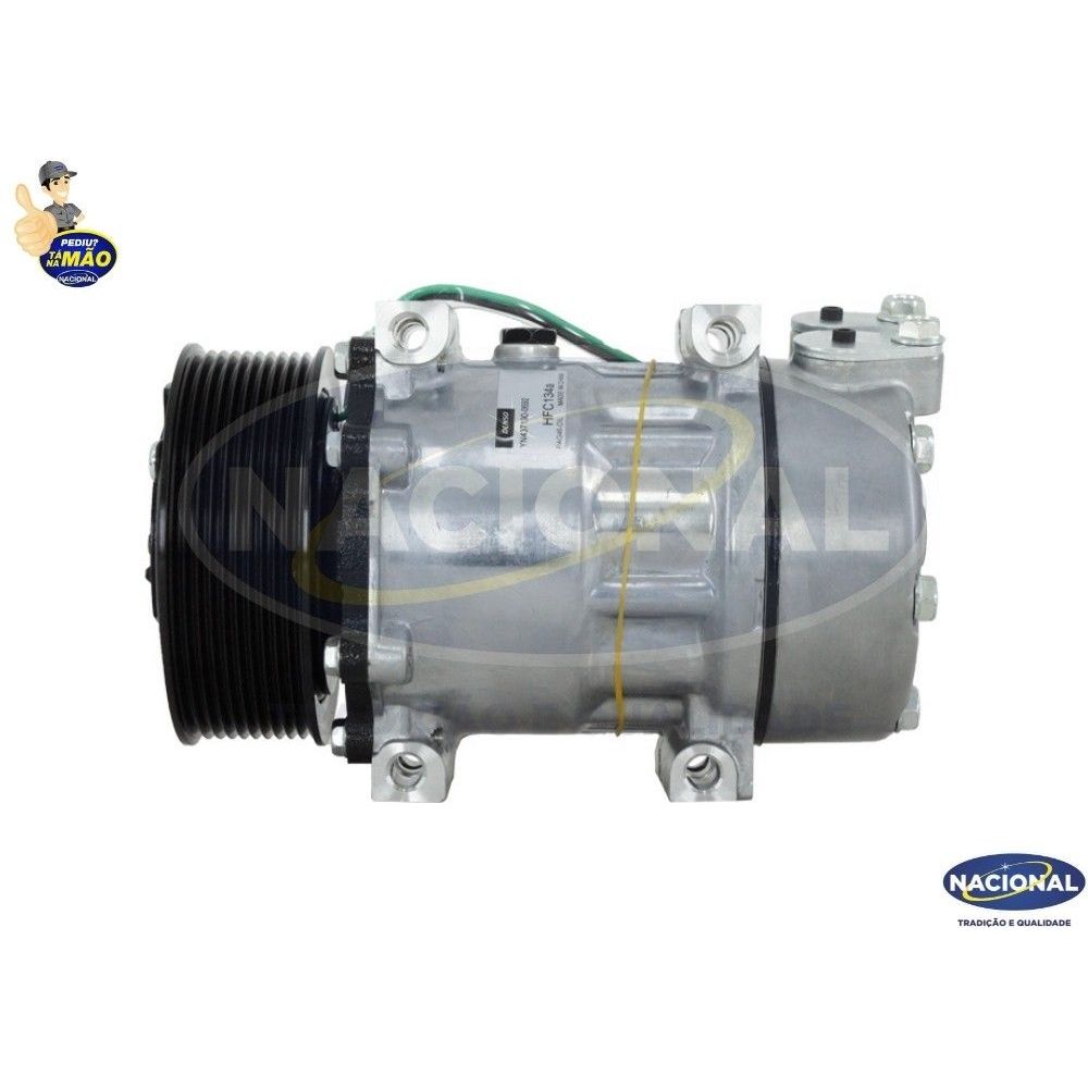 COMPRESSOR 7H15 24V POLIA 10PK 120MM CAMINHAO SCANIA P124 R124 T124 - DENSO YN437190-0693RC -1531196