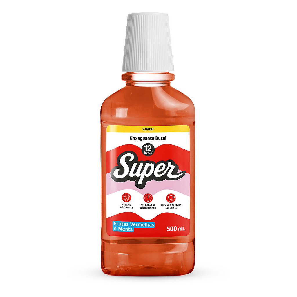 Imagem Enxaguante Bucal Super 12h Frutas Vermelhas e Menta 500ml