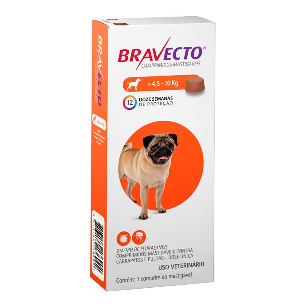 Antipulgas E Carrapatos Bravecto Para Cães De 4,5-10Kg - 1Cp