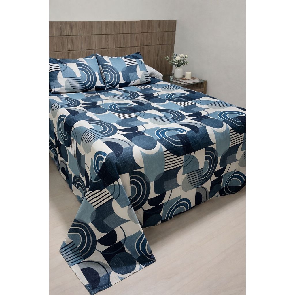 Lençol Casal Queen 600 Fios Toque de algodão Com 2 Fronha 2,30x2,50 em Oferta na Shopee