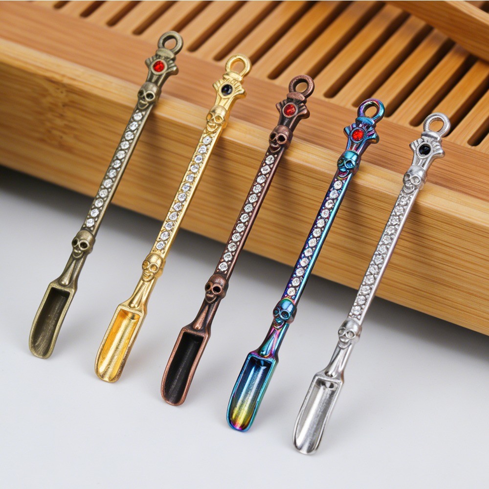 Conjunto De Mini Colher Incrustada De Diamante , 5 Peças , Pás Pequenas Portáteis Multicoloridas Para Uso Em Cozinha E L