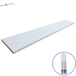 1 Prateleira Branca 100X15 Com Suporte Flutuante Mdf Organizadora Decoração Cozinha Quarto Banheiro