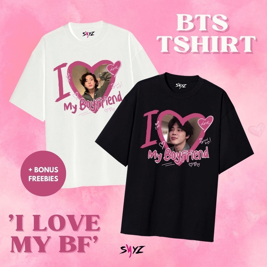 Camiseta namorados Kaos Bts'I love my boyfriend Serie-allmember-jimin jungkook taehyung Sogan suga rapmon jhope - Libert