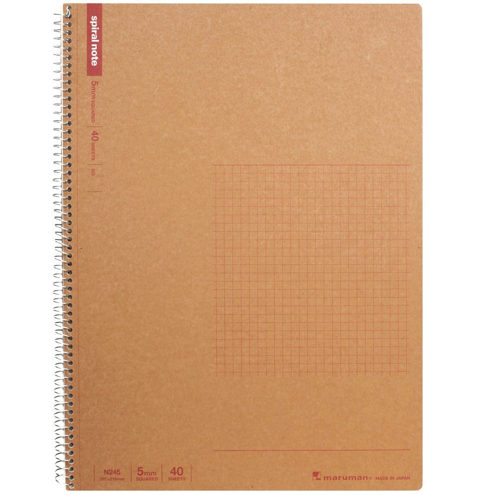 Basic 5mm Graph Note Ring Binder - A4, A5, B5, B6, Multi-Pack Options[Direct from Japan]