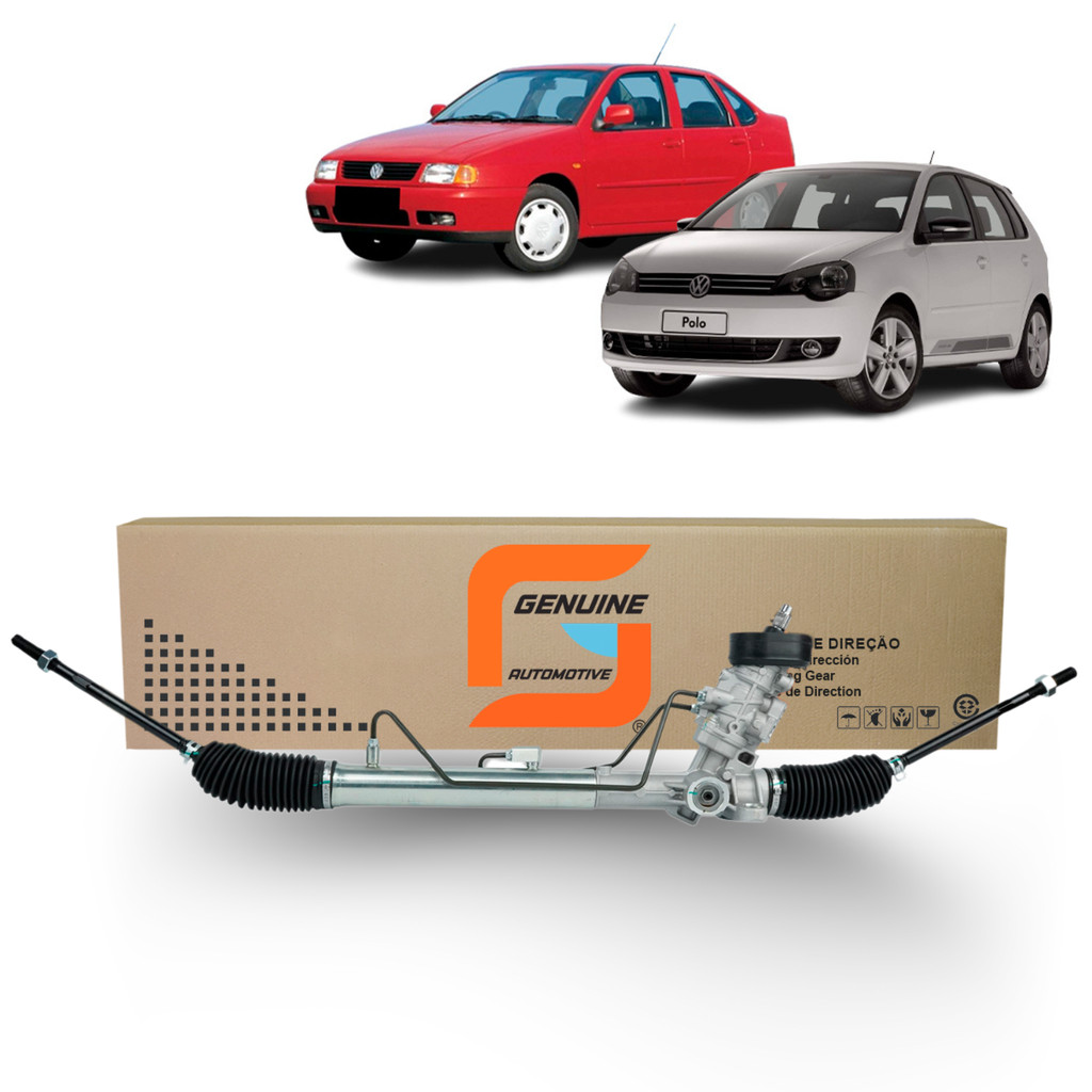 Caixa Direção Hidráulica Nova Koyo Polo 2002 Eletro-Hidráulica  Sensor Pinhão Estriado com Chanfro