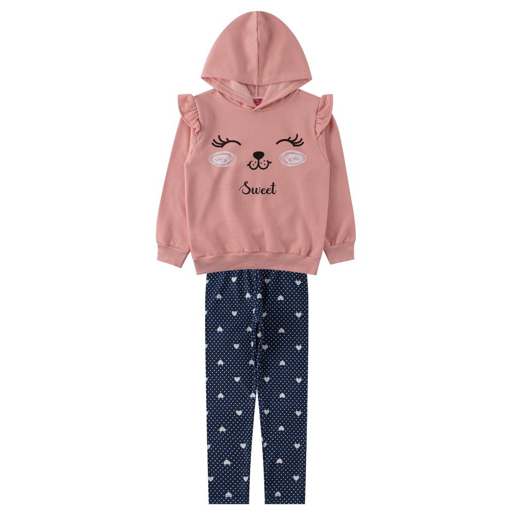 Conjunto Infantil Feminino Moletom Peluciado/Suplex Sublimado Sweet - Menina Doce em Oferta na Shopee