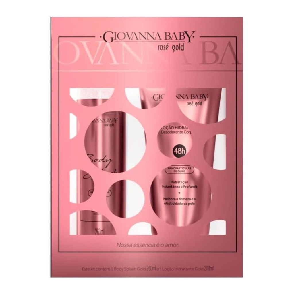 Giovanna Baby Rosé - Body Splash 260ml + Loção Hidratante 200ml
