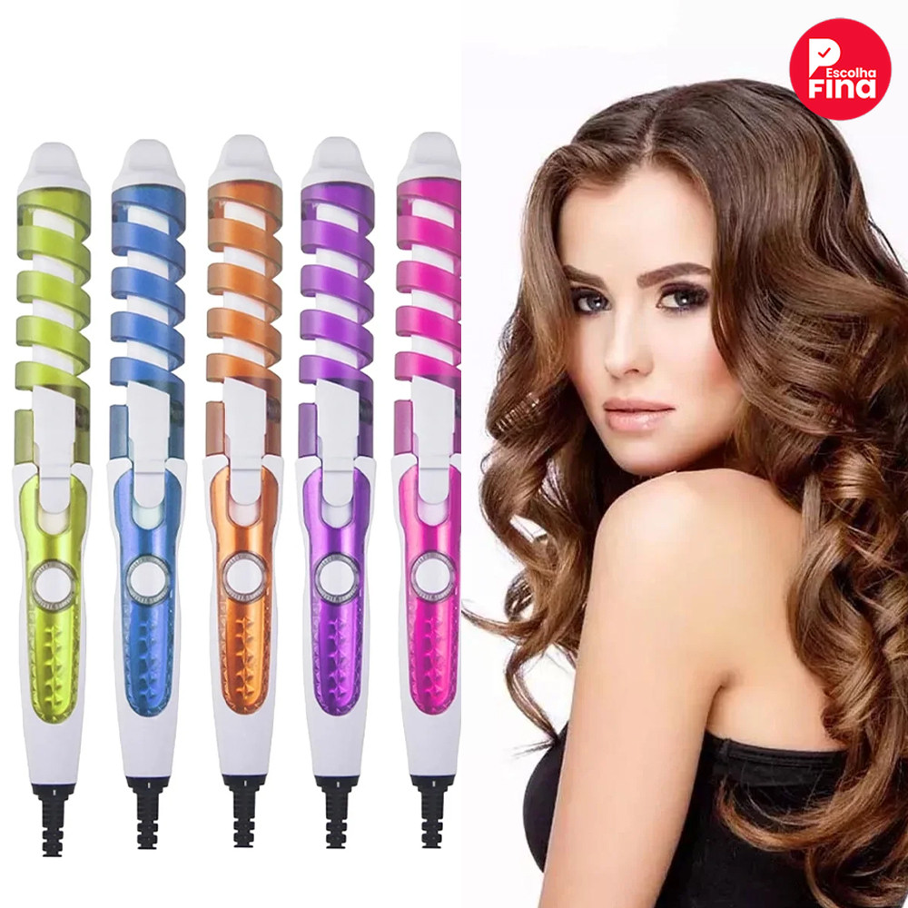 Modelador de Cachos 220V Profissional - Cacheador de Ondas com Cerâmica Alta Temperatura em Oferta na Shopee