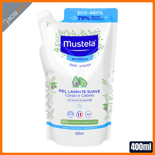 Refil Gel Lavante Mustela Suave Corpo e Cabelo 400ml em Oferta na Shopee