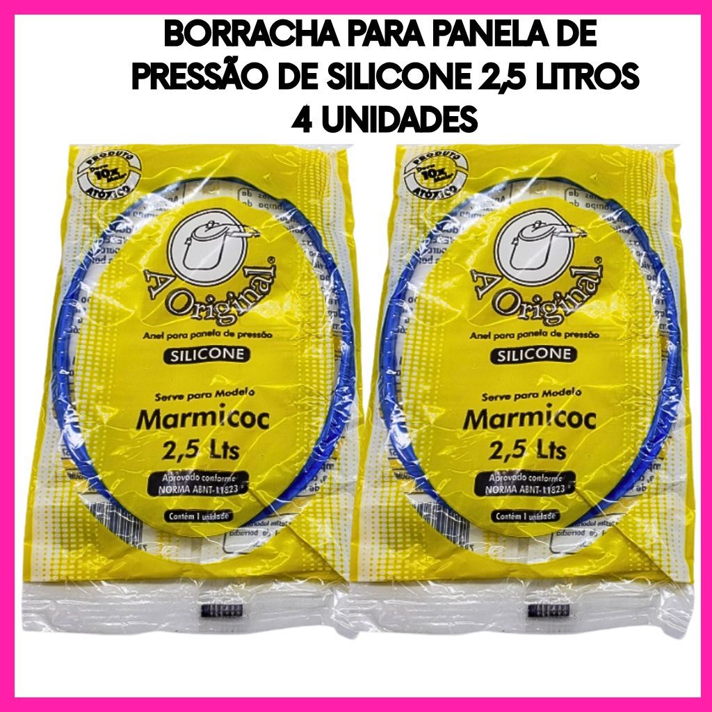 Borracha Panela de Pressão 2,5 Litros Silicone Universal – Reposição Vedação 4 Unidades em Oferta na Shopee