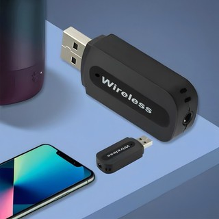 Receptor Bluetooth USB P2 Adaptador Áudio Wireless 3.5mm para Carro Som PC Auxiliar Música
