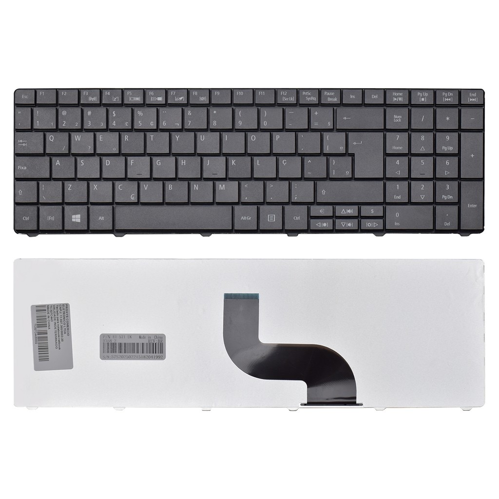 Teclado para Notebook Gateway NE56R13B | Preto ABNT2 em Oferta na Shopee