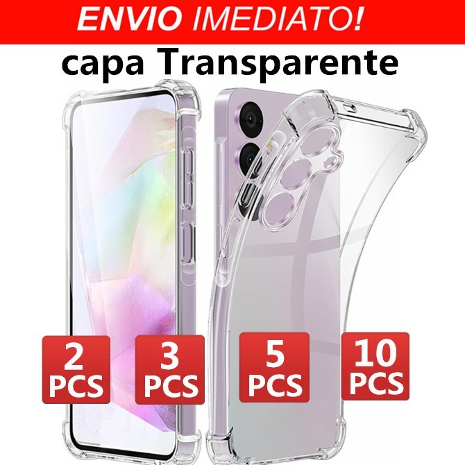 Capa Transparente TPU Borda Anti Impacto Para Samsung A04 A04S A04 CORE A04E A14 A24 A34 A54