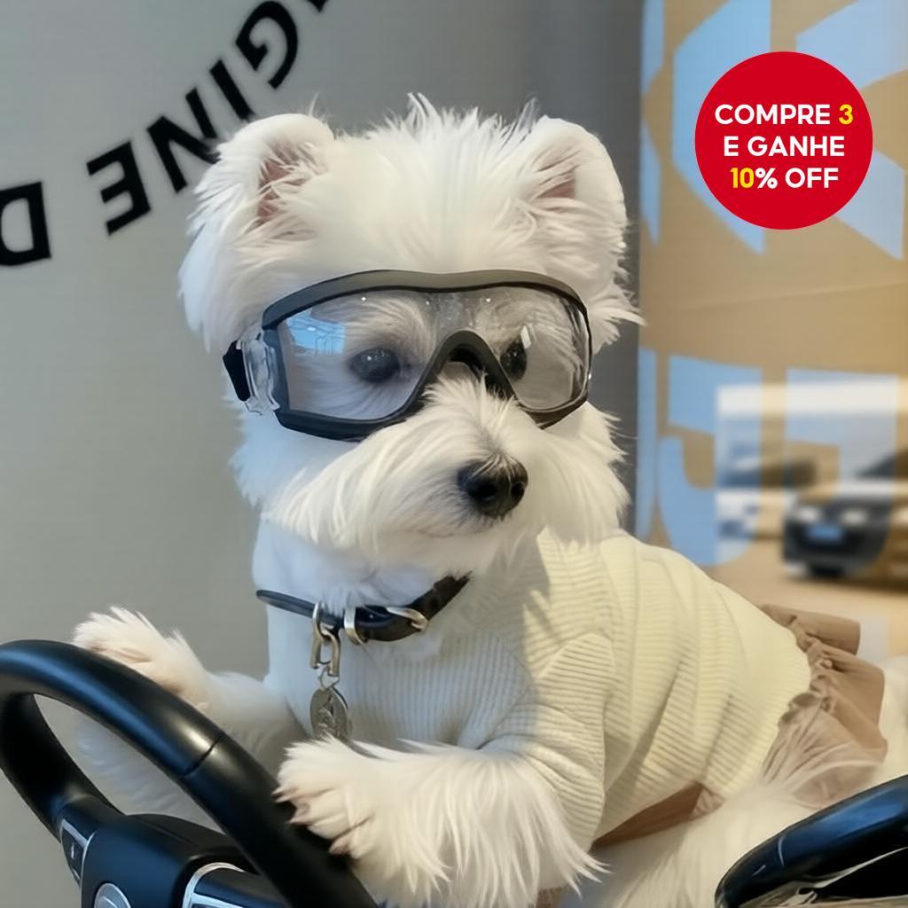 Óculos de proteção para cães transparentes, resistentes a UV, à prova d'água, à prova de vento e bloqueadores solares