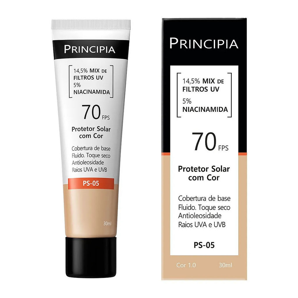 Protetor Solar Principia Niacinamida FPS70 Cor 1.0 PS-05 30ml em Oferta na Shopee