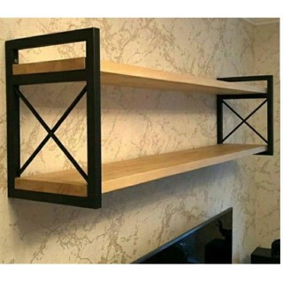 Prateleira Modelo X Estilo Industrial acompanha madeiras e parafusos kit completo 60CM em Oferta na Shopee