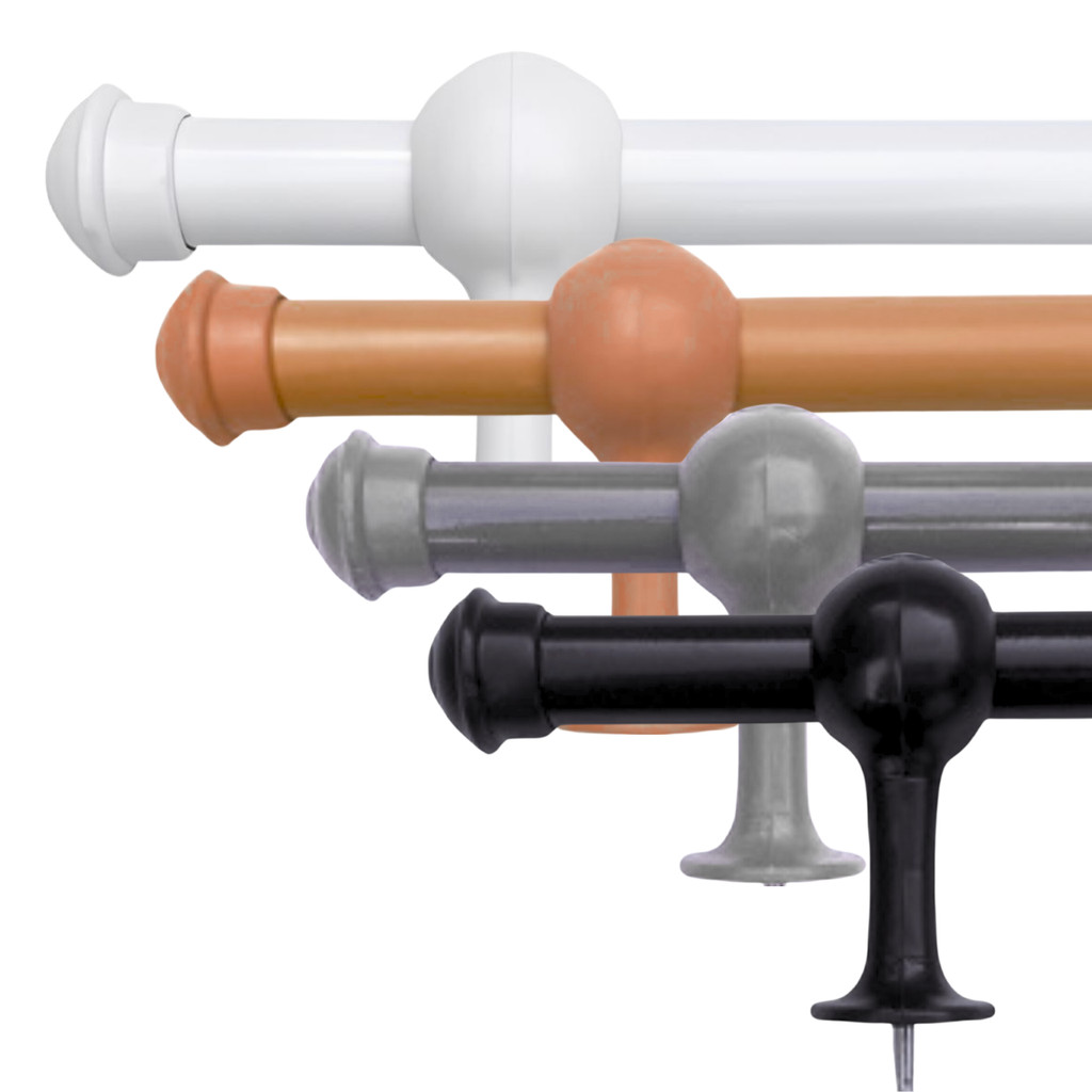 Kit Varão Cortina 3,00 Metros 19mm Varias Cores Simples em Oferta na Shopee