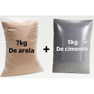 Kit 5 Kg Cimento E 7 Kg Areia Fina Pequenos Reparos Construção Casa em Oferta na Shopee