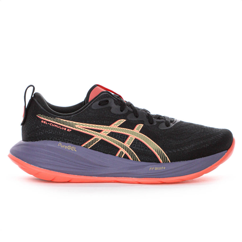Tênis Asics Gel Cumulus 27 Preto Laranja e Roxo - Masculino