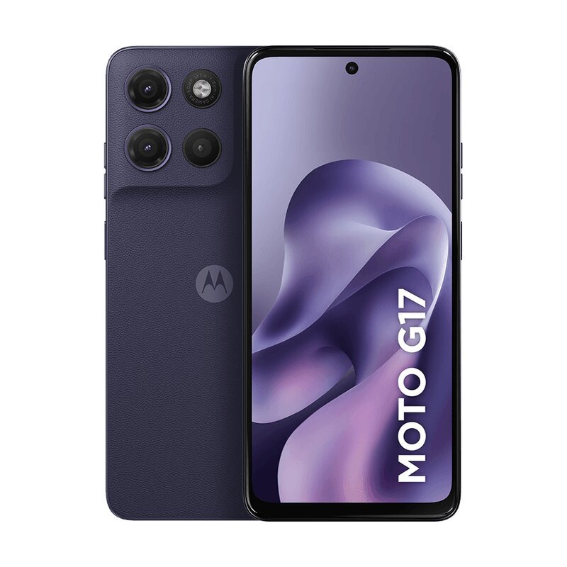 Smartphone Motorola Moto G17 128GB - Roxo, 12GB (4GB RAM + 8GB RAM Boost), Câmer