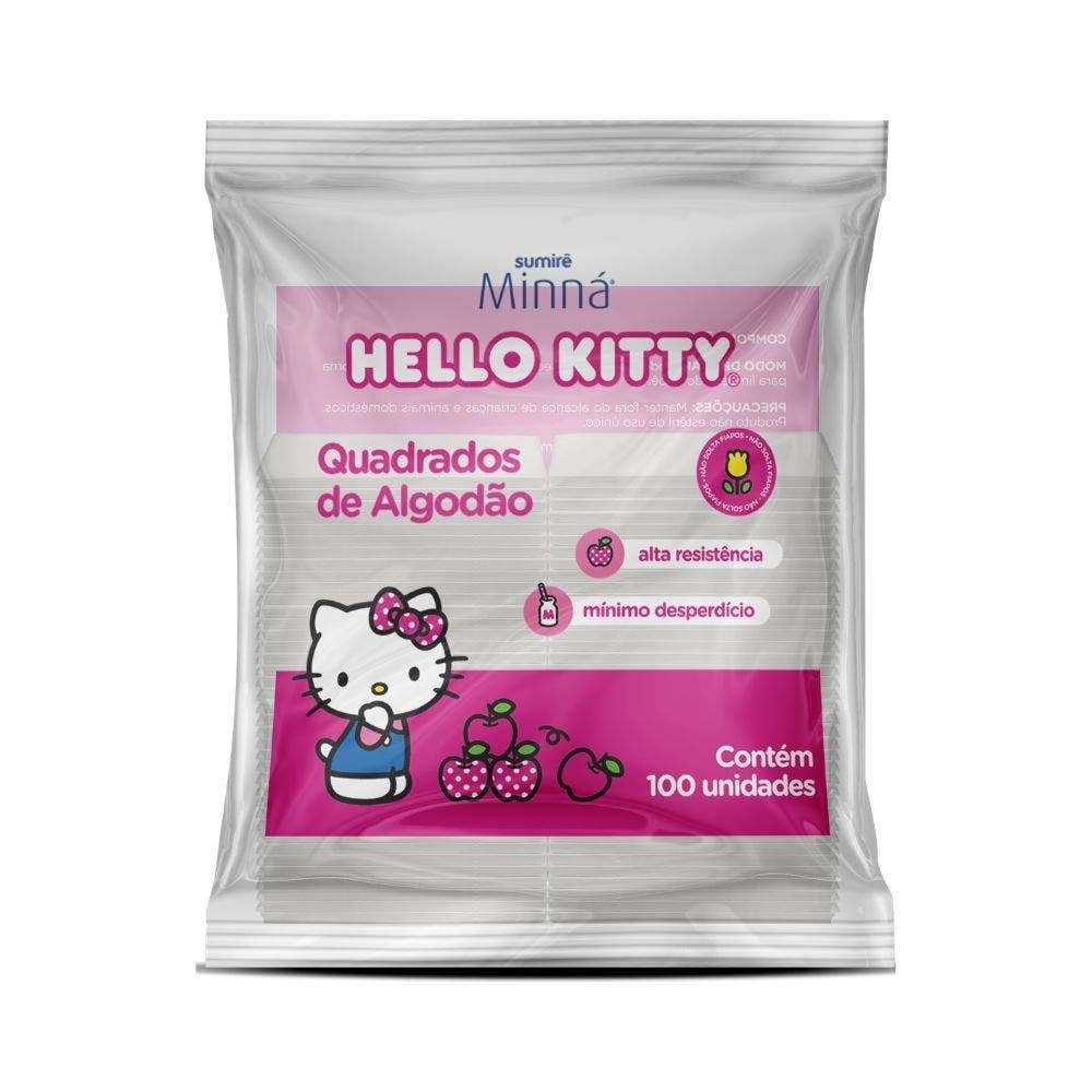 Algodão Minná Quadrado Hello Kitty 50g em Oferta na Shopee