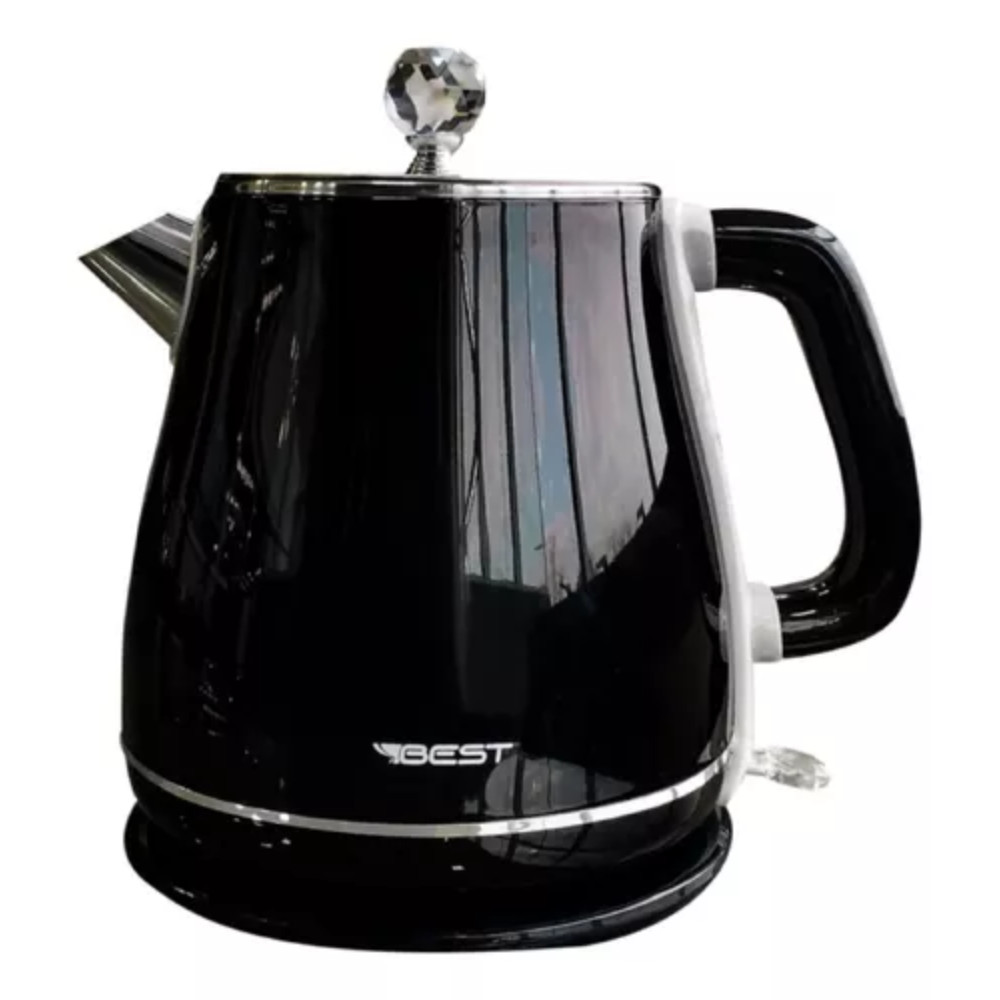 Chaleira Elétrica 1,8L YD-1830C Best –Inox, 1200W, Desligamento Automático, Tampa Removível, Luz Indicadora, Preta