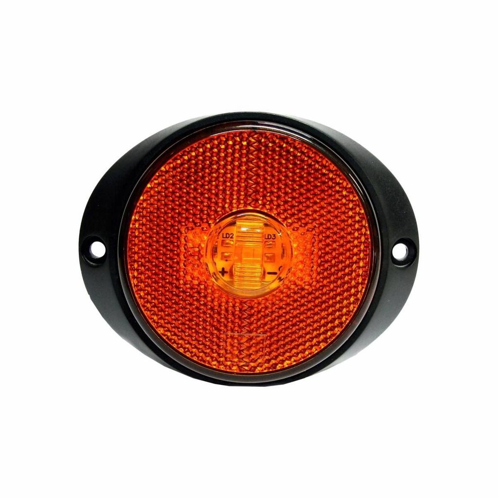 LANTERNA LATERAL DELIMITADORA 65MM PARA CARRETA RANDON COM SUPORTE FRONTAL CONECTOR