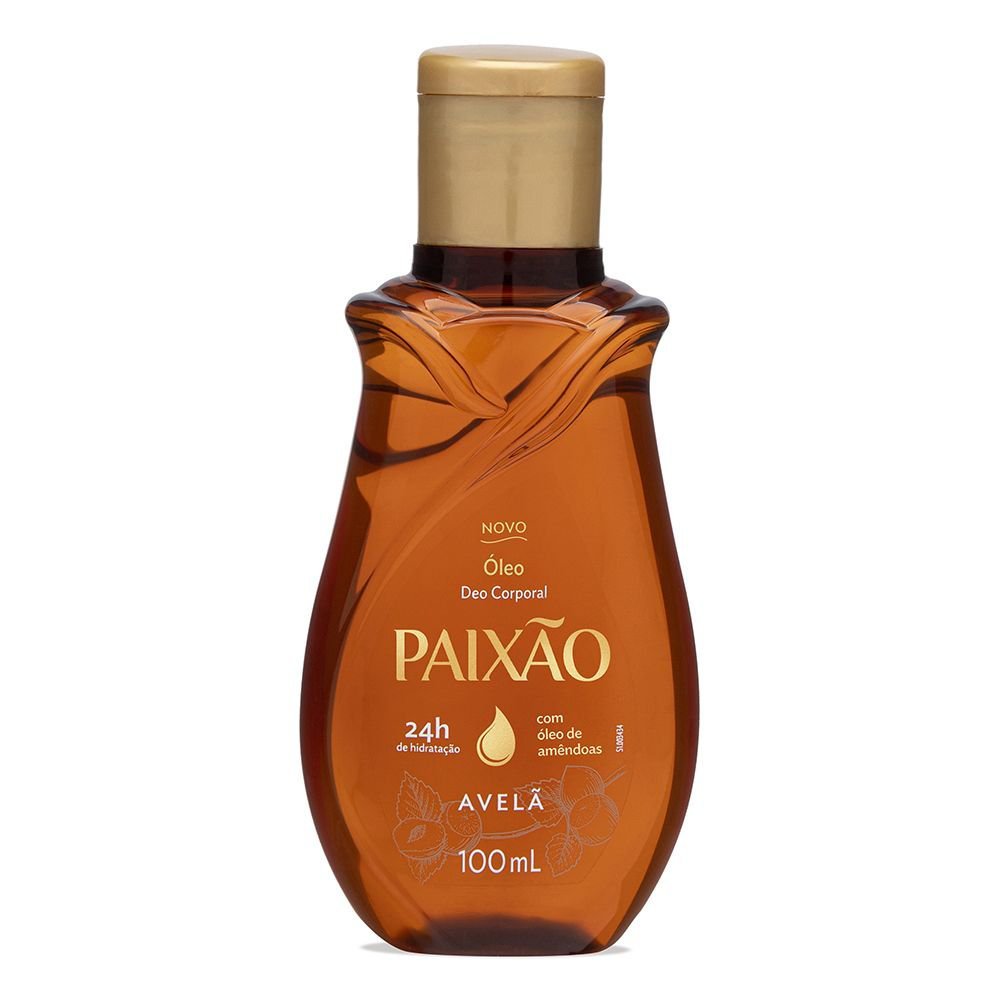 Óleo Corporal de Amêndoas com Avelã Paixão ação desodorante 100ml em Oferta na Shopee