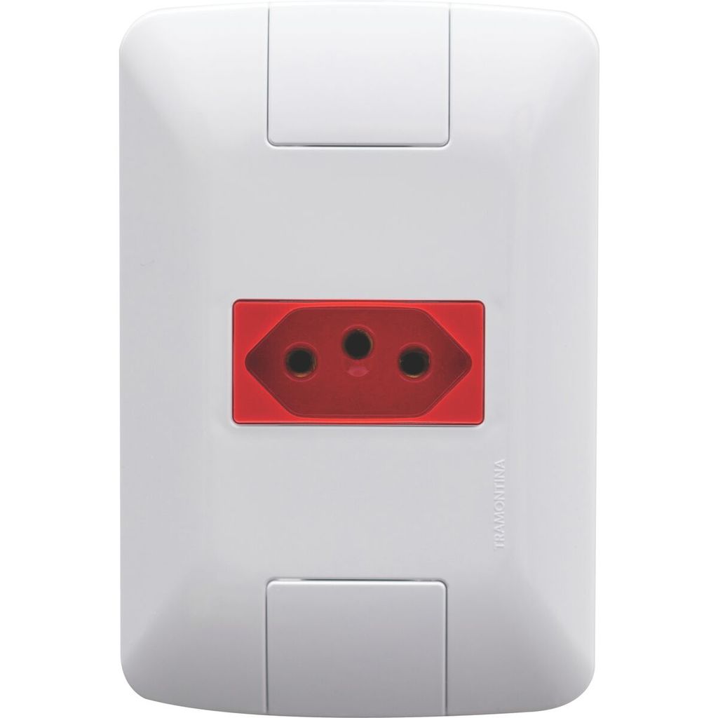  Conjunto 1Tom-2P+T 20A/250V Aria Vermelho Tramontina