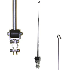 Antena Corta Pipa Moto Retrátil Retrovisor Inox Prata HRC02