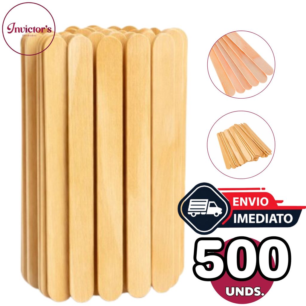 500 Abaixador de Lingua e Espátula de Depilação Palito Theoto em Oferta na Shopee