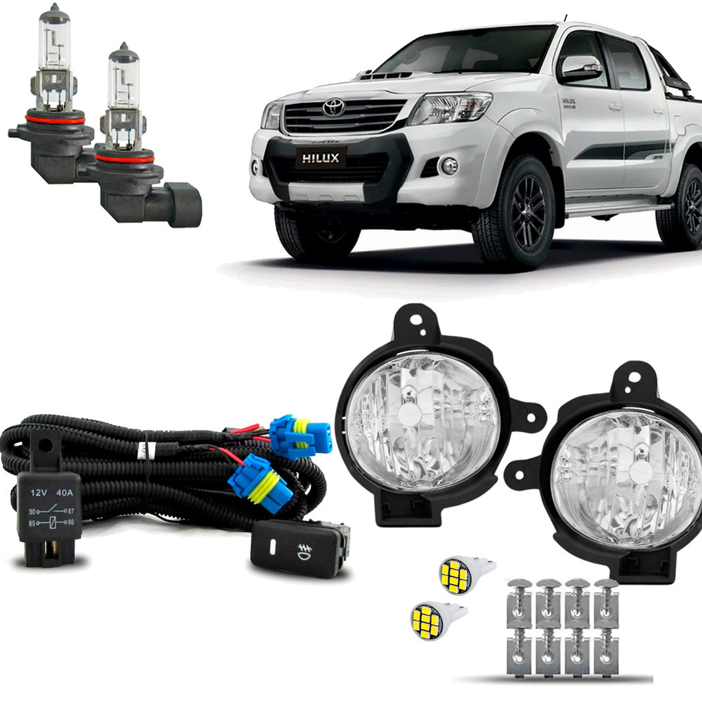 Kit Farol Milha Neblina Farolete Auxiliar Cibie Toyota Hilux 2012 13 14 2015 Botao Original em Oferta na Shopee